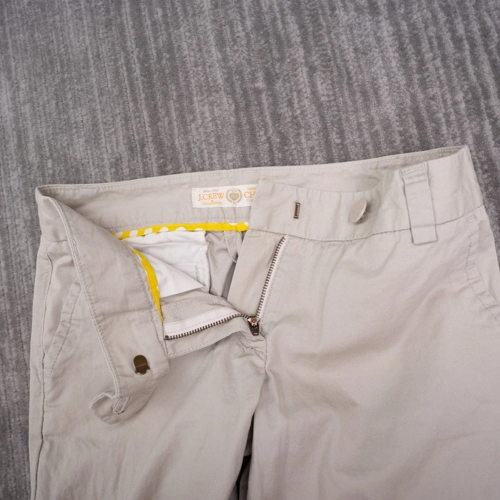 J.Crew Broken-In Chino Pants Womens 28 Beige Excellent Wide Leg Weathered Twill
